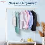 HOUSE DAY White Plastic Hangers 16 Pack, Space Saving Coat Hanger, Clothes Hanger with Non Slip Hooks, Plastic Clothing Hangers for Closet, Ideal for Everyday Use on Shirts, Coats, Pants, Dress