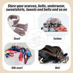 50 Pcs Scarf Hanger Plastic Holder Organizer Space Saving Scarf Organizer Clothes Hanger for Scarves Headscarves Clothing Sorting Storing (White)