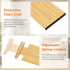 Lifewit 5" High 8 Pack Bamboo Drawer Dividers 45-55cm/17.5-22" Adjustable Wooden Drawer Organizer for Clothes/Utensils, Expandable Drawer Separator for Dresser/Kitchen/Bedroom/Office Organization