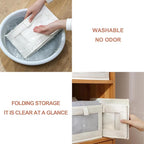 Cotton Linen Drawer Organizer Bins Set of 2 - No Lid Clothes Storage Drawers, Fabric Foldable Stackable Organizers for Closet Bedroom Dorm Underbed Storage