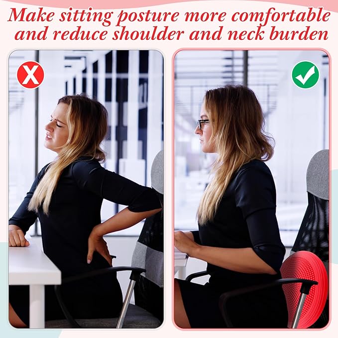 Libima 8 Pcs Wiggle Seat Inflated Wobble Cushion Sensory Seat Flexible Balance Board Balance Disc for Men Women Physical Exercise Improving Posture Home Office