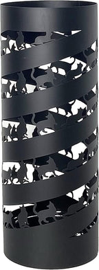 Mango Steam Round Cat Spiral Umbrella Stand 22" Tall, Black