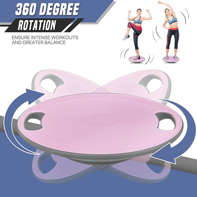 Wobble Balance Board with 15.5" No-Skid Surface for Core Trainer Physical Therapy, Home Office Exercise Balance Board for Woman & Man