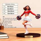 Personalized Cheerleading Team 3D Cartoon Photo Style Desktop Decoration,Cartoon Figurine From Cheerleader'S Photo,Office And Bedside Table Decoration For Fitness Dance Enthusiasts (Cheerleader cartoon)