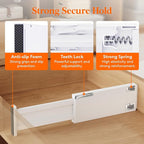 Lifewit 6 Pack Drawer Dividers for Clothes, 10.9-16" Adjustable Drawer Organizers, 4" High Plastic Expandable Drawer Separators in Bedroom/Office/Bathroom/Kitchen Storage, White