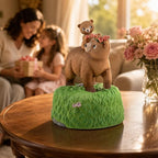 AIDLNS Sunshine of Mom’s Heart - Handcrafted Resin Bear Music Box, Rotating Collectible Figurine, Plays You are My Sunshine – Mother and Daughter Bear Gift for Birthday, Christmas & Home Decor
