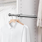 FIRJOY 12" Valet Rod for Closet Pull Out (2 Pack, Chrome)