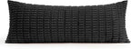 MIULEE Pack of 1 Black Long Body Lumbar Decorative Throw Pillow Cover 14x36 Inch for Halloween Bed Couch Sofa Living Room Soft Boho Pillow Cover Modern Farmhouse Home Decor
