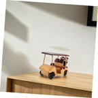 LIOOBO Wooden Vintage Car Model Antique Vehicle Sculpture for Home Decoration Unique Collectible Car Figurine Vintage Desk Accent and Idea