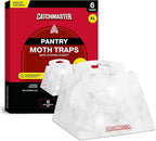 Catchmaster Pantry Moth Traps with Premium Extra Strength Pheromone Technology – XL, Extra-Strength Flour & Indian Meal Moth Traps – Protects Kitchen Cabinets & Food Storage – Marble, 6PK