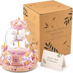 Magical Unicorn Snow Globe with “Somewhere Over the Rainbow” Music, Rotating Carousel Music Box, LED Lights & Glitter Snow, Perfect Birthday, Xmas, Valentine’s Gift, for Girls, Kids & Unicorn Lovers