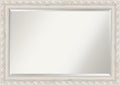 Amanti Art White Wall Mirror 30x42 Opera Off White Rectangle Bathroom Mirror for Wall Decor Living Room, Large Traditional Wood Frame, Hangs Horizonally and Vertically, Bathroom Decor, Beveled Edge