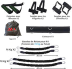 Boxing Resistance Bands for MMA Martial Arts Resistance Training at Home for Punches/Kicks, 150lbs Exercise Bands Full Body Fitness Workout to Enhance Explosive Power/Speed/Agility