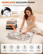 15 Pack Vacuum seal Bags for Clothing Travel with -60000Pa Electric Pump & Luggage Scale, Travel Essentials for Suitcase, Space Saver Compression Packing Bags to Check Luggage Weight & Avoid Fees