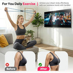 RENRANRING Figure 8 Fitness Resistance Bands with Handles - Exercise Tube Band Set of 3 for Arm and Shoulder Stretch, Rope 8 Word Elastic for Women and Men