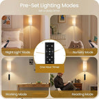 2 Pack Wooden Textured Pole Lamps, Dimmable Floor Lamp for Living Room with Remote and Foot Switch, 64.4” Standing Tall Lamp, Corner Light for Bedroom, Bulb Included, 3000K-6500K, XE06LDP205W1