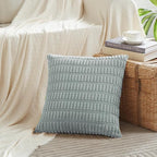 Fancy Homi 4 Packs Decorative Throw Pillow Covers for Living Room Couch Bed, Modern Farmhouse Boho Home Décor Accent Cushion Case, 14" x 14", Grey Blue