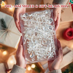 Christmas Tree Decorations 18Pcs(Ready to Hang), Acrylic Crystal Ornaments for Christmas Tree- Hanging Christmas Snowflake Decorations for Xmas Decor, Weddings, Frozen Birthday Parties