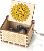 Christian Music Box Wooden Musical Boxes Motivational Inspirational Gifts for Women Christmas Birthday Gifts Presents Sunflower Gift Valentines Day Galentines Day Gifts for Girl Friend Sister Daughter