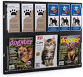 Displays2go Tiered Brochure Rack for Wall, 6-12 Adjustable Pockets, Frameless Acrylic - Black (2RP6BLK)
