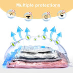 Combo 16 Pack Travel Vacuum Bags with Portable Electric Pump, Space Saver Vacuum Storage Bags for Clothing and Luggage, Travel Essentials