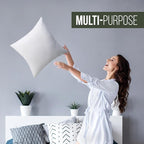 Utopia Bedding Throw Pillows (Set of 1, White) – 18 x 18 Inches Down Alternative Pillows for Bed, Sofa, and Couch - Fluffy Decorative Stuffer Pillow for Indoors & Outdoors