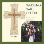 Grace4Joy Wedding Wall Cross, 10 Inches Marriage Prayer Wall Decor Religious Wedding Gifts, Hand Painted Faith Hope Love Cross Unique Gifts for Anniversary, Newlyweds Couple(Gold/Silver)