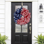 250th Anniversary Patriotic Wreath, 4th of July Wreath for Front Door, Patriotic Wreath Handmade Eagle Wreaths, Memorial Day Home Decoration for Indoor and Outdoor (D)