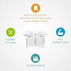 Clear Choice, Acrylic Round disassemble Riser Display Stand | Multipurpose Tabletop Risers for Displaying Personal or Business Decor, Cupcakes | Clear, Stable (4.5'' H X 9'' D)