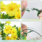 Artificial Hanging Flowers for Outdoors, 6 PCS Silk Morning Glory Artificial Flowers with Eucalyptus Leaves, UV Resistant Fake Flower Realistic Faux Plants for Home Patio Porch Garden Decor, Yellow