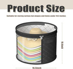 STARGAZ Hat Boxes For Women Storage - This Oversized Clear Hat Storage Bag can hold 9 hats,suitable for cowboy hats,suitable for travel and daily hat organizer for closet.(Black)