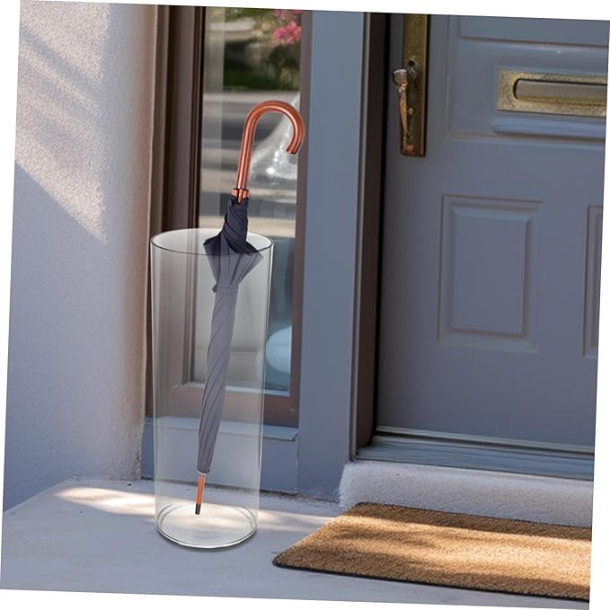 VALICLUD Umbrella Storage Bucket Round Shape Umbrella Stand for Entryway Waterproof Drip Tray Home Organizer and Walking Sticks