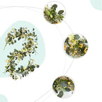 6FT Artificial Eucalyptus Garland, Spring Greenery Garland with Berries and Wildflowers for Home Table Mantle Wedding Festival Indoor Outdoor Decor