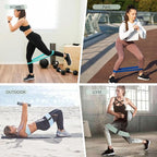 Wide Fabric Resistance Bands for Working Out, 3 Level Non-Slip Exercise Booty Bands for Women & Men Leg and Glutes with Hair Ties and Tape Measure - for Home Gym Workout, Yoga, Pilates