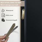Mezuzah with Scroll for Door, Self-Stick Metal Blessing Mezuzah Cases, Brass Plaque with English and Hebrew Blessing Scripture for Jewish House Warming Gift, Hannukah Decor (1Pack)