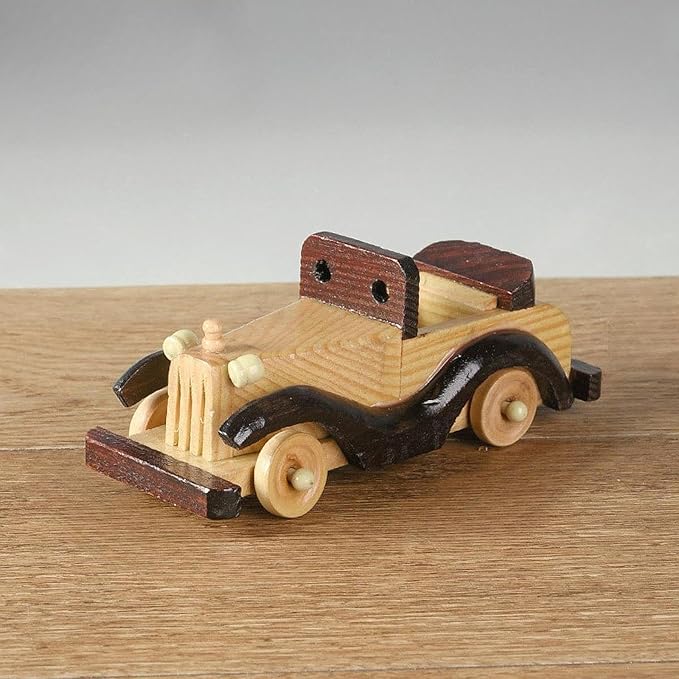 MagiDeal Vintage Car Model Miniature Automobile Antique Design Collectible Vehicle Figurine Wooden Ornament for Lovers Adults Him Son, Style C