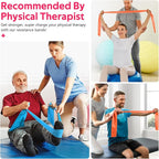 RENRANRING Resistance Bands for Working Out, Exercise Bands for Physical Therapy, Stretch, Recovery, Pilates, Rehab, Strength Training and Yoga Starter Set