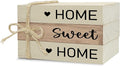 Mini Decorative Books For Home Decor, Small Wood Book Stack For Table Decor, Home Sweet Home decoration Books For Living Room Bookshelf, Farmhouse Stacked Books decoration（L54)