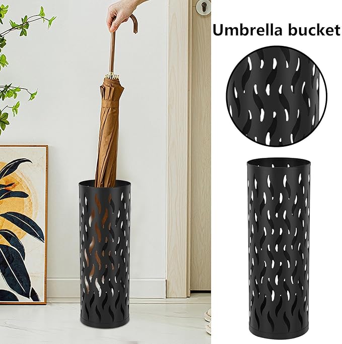 Umbrella Holder for Entryway,Metal Organizer Standing - 15x15x42cm Umbrella Stand Rack Bin - for Indoor Living Room Entryway Hallway Balcony Office Hotel Reception Lounge Restaurant