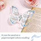 Christian Gifts for Women Faith, Butterfly Acrylic Plaque Sign, Religious Gifts for Women on Mothers Day Birthday Christmas, Spiritual Present for Female Friend Family, 5x3.8x0.5 Inch - Blue