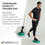 THERABAND Stability Trainer Pad, Beginner Level, Firm, Set of 2, Green Foam Balance Pad for Physical Therapy, Exercise Pad for Core Strength, Lightweight Non-Slip Balance Trainer, Portable Foam Pad for Home or Clinic Use
