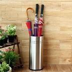 Umbrella Storage Bucket Indoor Umbrella Stand Organizer Stainless Steel Small Holder with Draining for Entryway Home Office Lobby