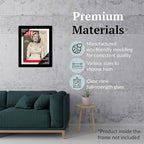 Creative Picture Frames 12.5 x 16 Magazine Frame with Full-Strength Glass, Holds Up To A 1/4" Thick Media with Installed Hangers for Easy Mounting, 14x18 Black Frame with White Mat