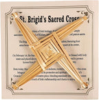 Brilucky Traditional St. Brigid's Wall Cross, Celtic Cross Imbolc Decor, Irish Blessing Wall Decor, 8 Inch