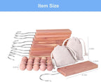 Cedar Blocks for Clothes Storage, Hang Ups 10pcs Cedar Balls 20pcs and Chip Bags 2pcs for Closet Storage Totally 32PCs