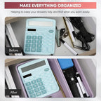 32 Pcs Desk Drawer Organizer Office Organization Tray Versatile Vanity Organizer with Nonslip Pads Makeup for Divider Drawer Storage Box Container for Kitchen Bedroom(Purple)
