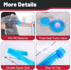 Combo 16 Pack Vacuum Storage Bags with Portable Electric Pump,Vacuum Seal Bags for Clothing,Space Saver Bags,Vacuum Travel Bags for Luggage