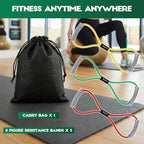 Resistance Band Figure 8 Exercise Cord, Fitness Resistance Bands with Handles, Exercise Tube Band for Arm and Shoulder Stretch