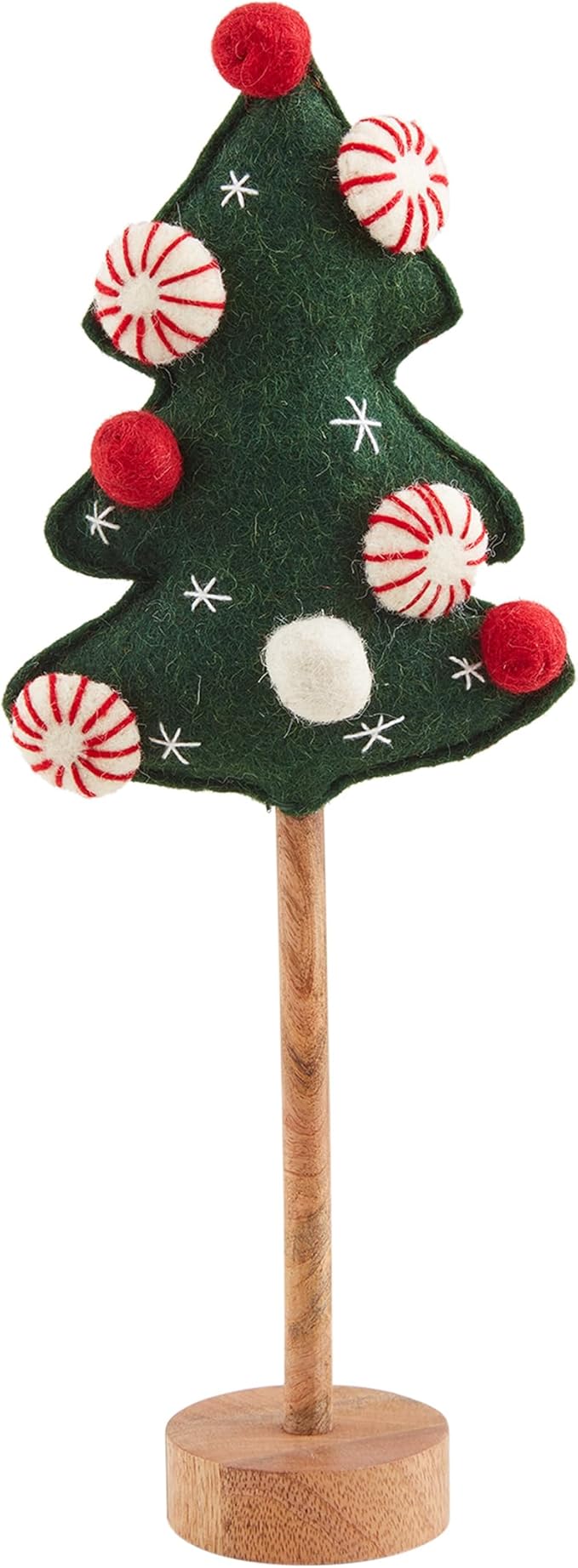 Mud Pie Felt Pom Pom Tree Sitter, Medium, 14" x 6" Dia