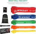 Resistance Bands, Pull Up Bands, Workout Bands for Exercise, Thick Heavy Resistance Band Set with Door Anchor, Elastic Bands for Body Stretching, Training at Home/Gym for Men & Women